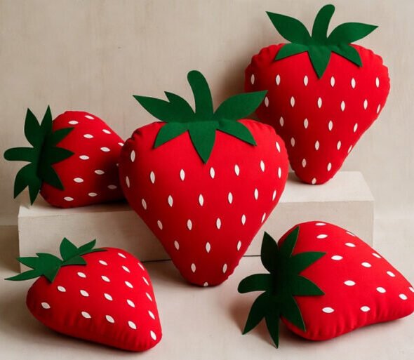 Strawberry Comfort Pillow Set 6 Pieces